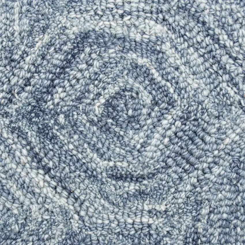 Blue Wool Geometric Hand Tufted Area Rug Photo 9