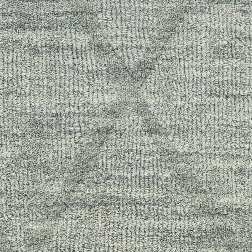 Blue Wool Geometric Hand Woven Area Rug Photo 2