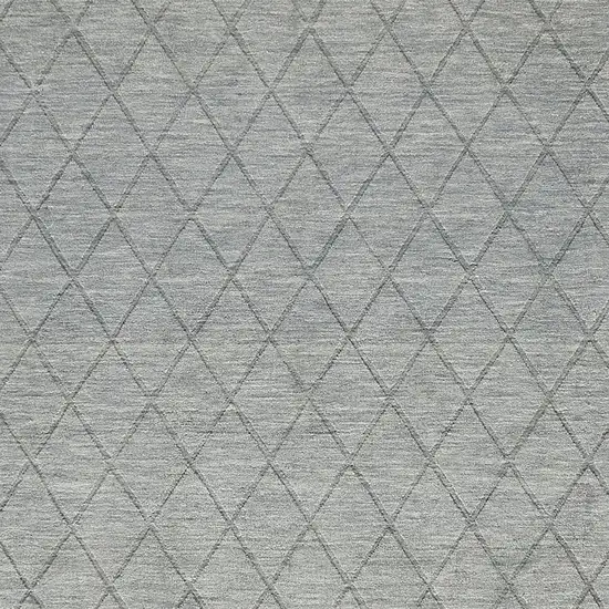 Blue Wool Geometric Hand Woven Area Rug Photo 8