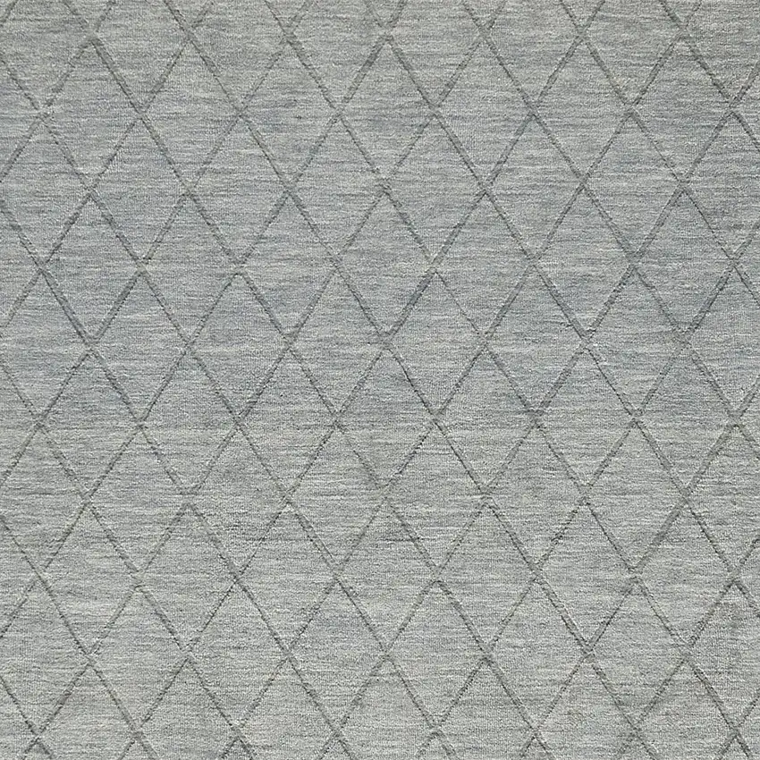 Blue Wool Geometric Hand Woven Area Rug Photo 8