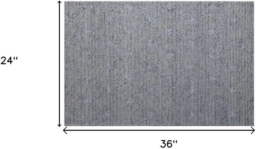 Blue Wool Geometric Hand Woven Area Rug Photo 3