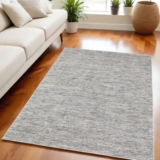 Blue Wool Hand Loomed Handmade Area Rug Photo 1