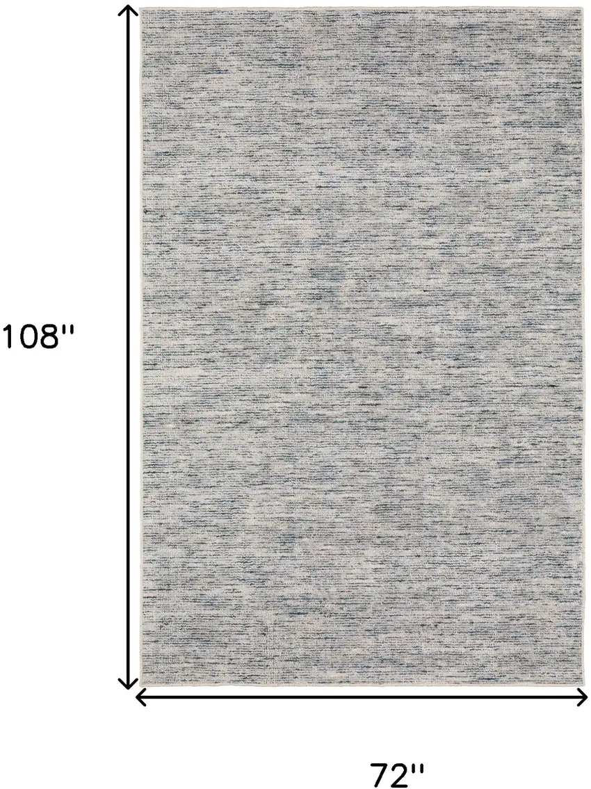 Blue Wool Hand Loomed Handmade Area Rug Photo 6