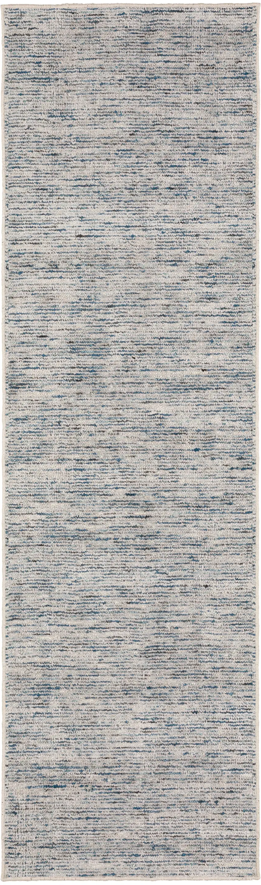 Blue Wool Hand Loomed Runner Rug Photo 1
