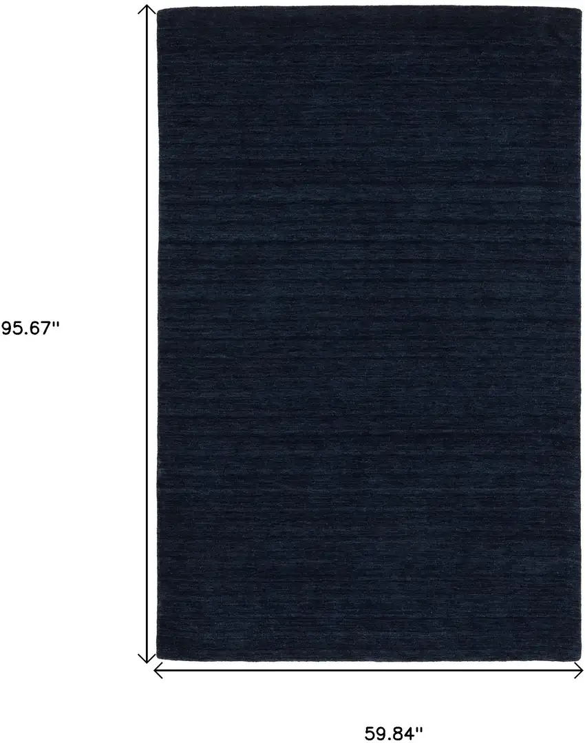 Blue Wool Hand Tufted Area Rug Photo 3