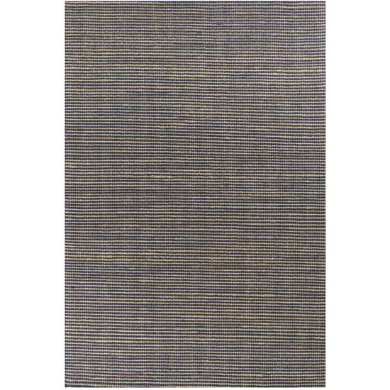 Blue Wool Hand Woven Area Rug Photo 2