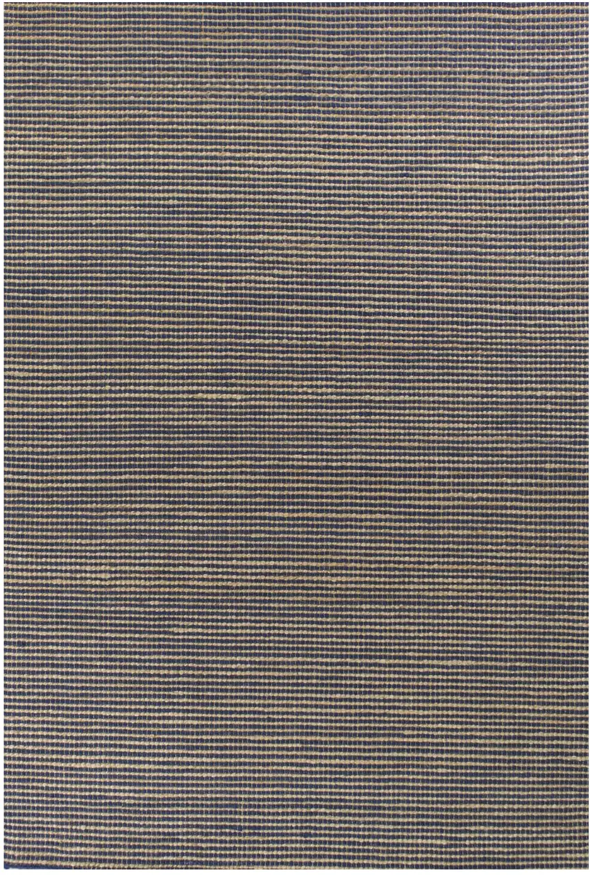 Blue Wool Hand Woven Area Rug Photo 2