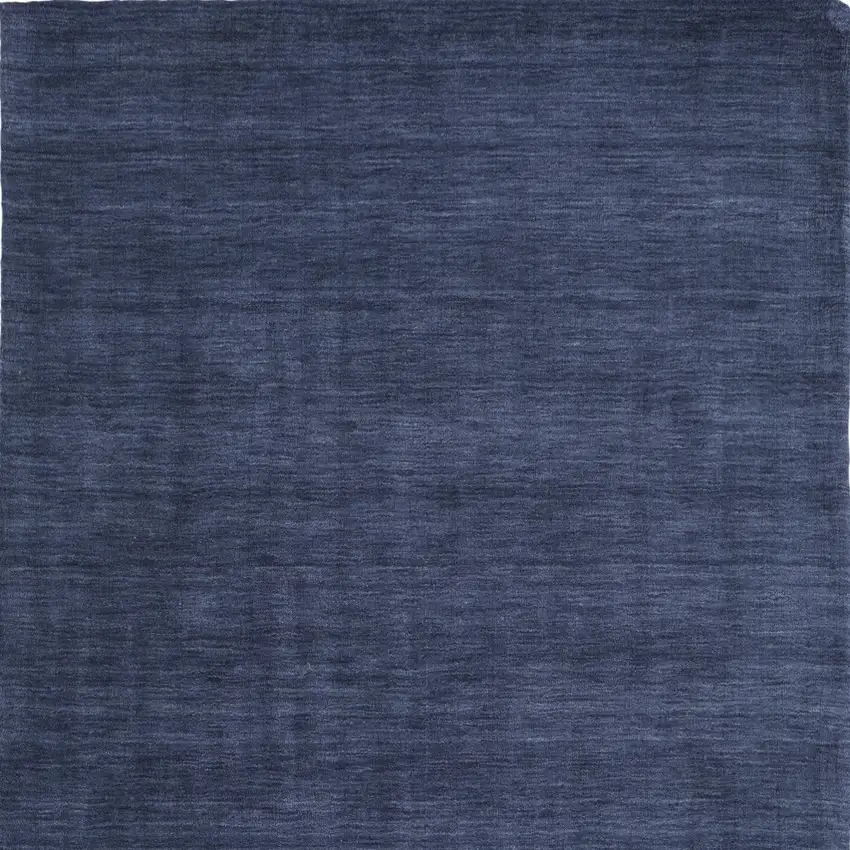 Blue Wool Hand Woven Stain Resistant Area Rug Photo 4