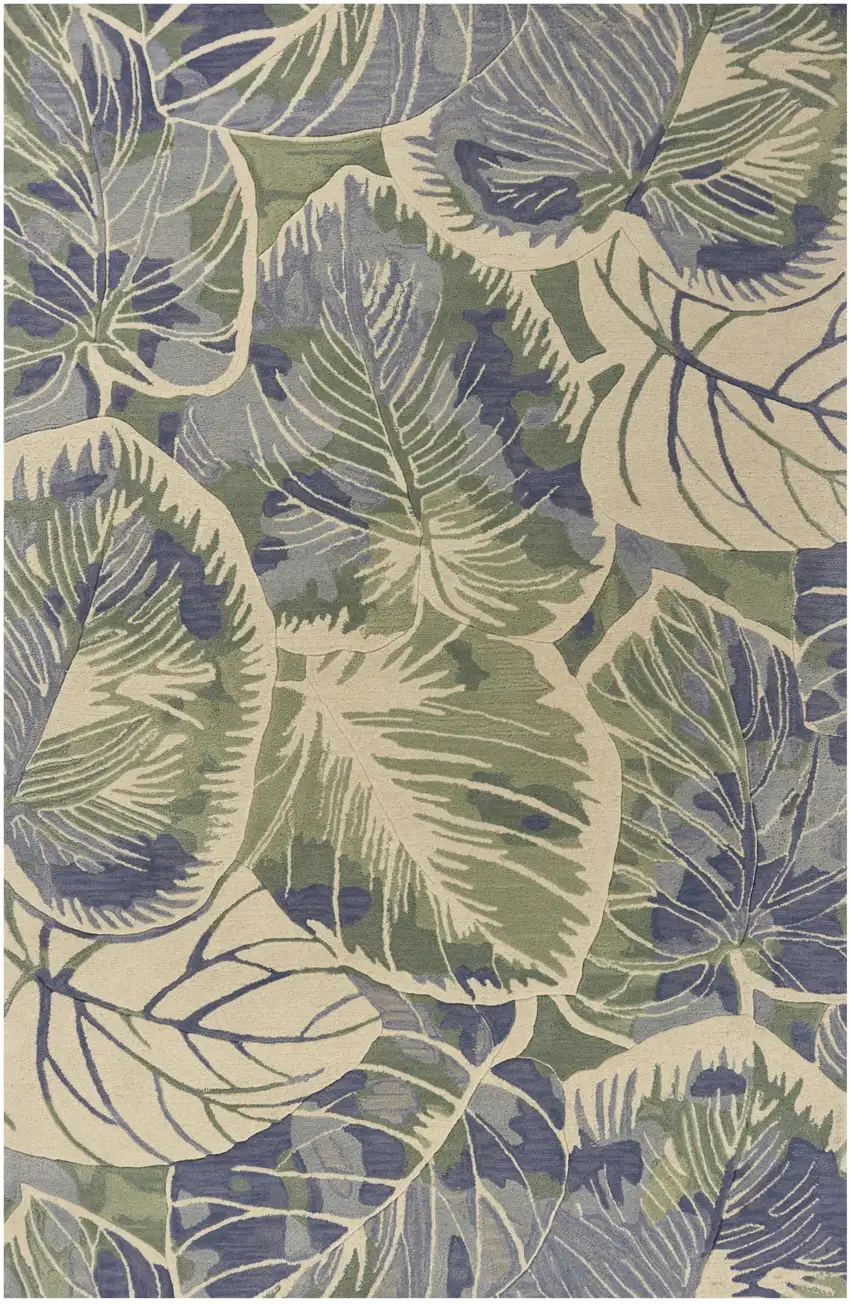 Blue Wool Handmade Area Rug Photo 1