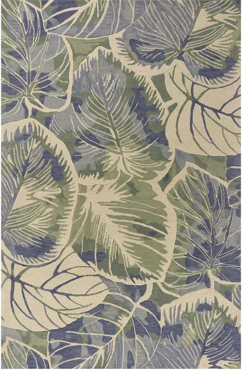 Blue Wool Handmade Area Rug Photo 1
