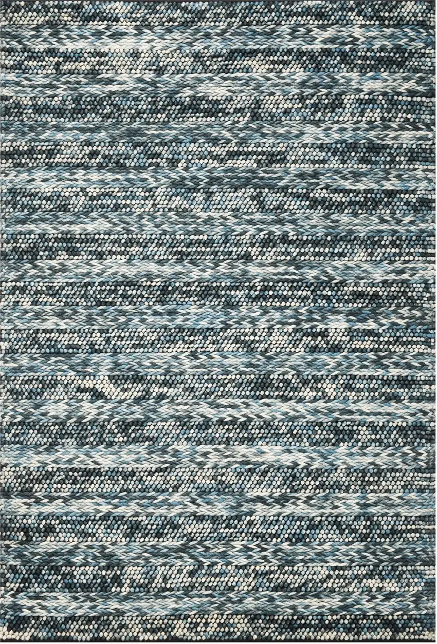 39 X 63 Blue Wool Rug Photo 2