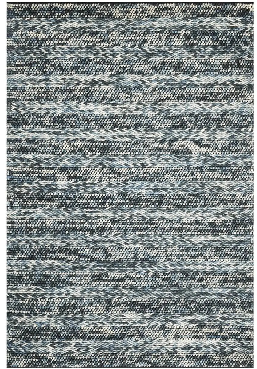 60 X 84 Blue Wool Rug Photo 2