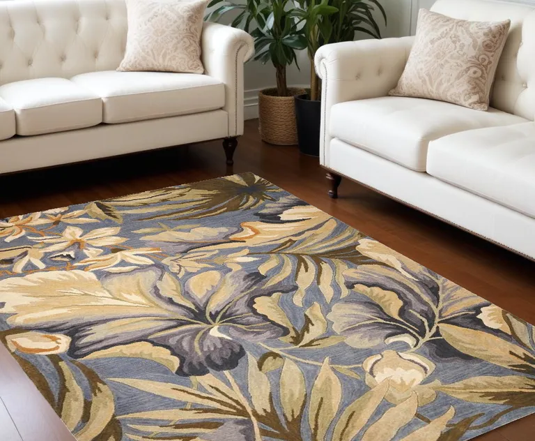 Blue Wool Rug Photo 3