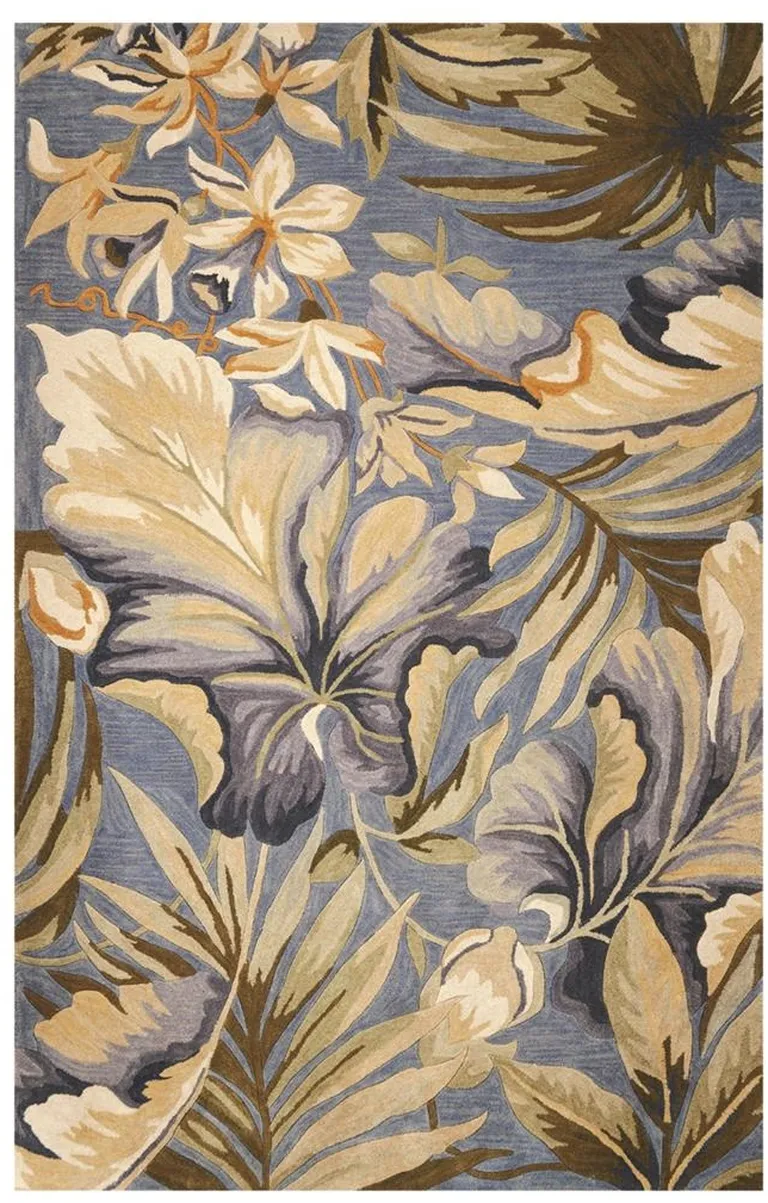 Blue Wool Rug Photo 4