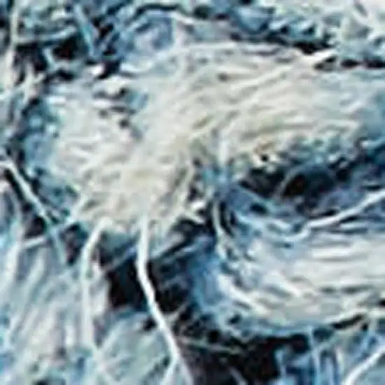 Blue Wool Shag Handmade Area Rug Photo 3