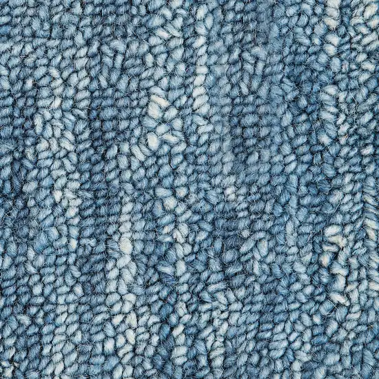 Blue Wool Shag Handmade Area Rug Photo 4