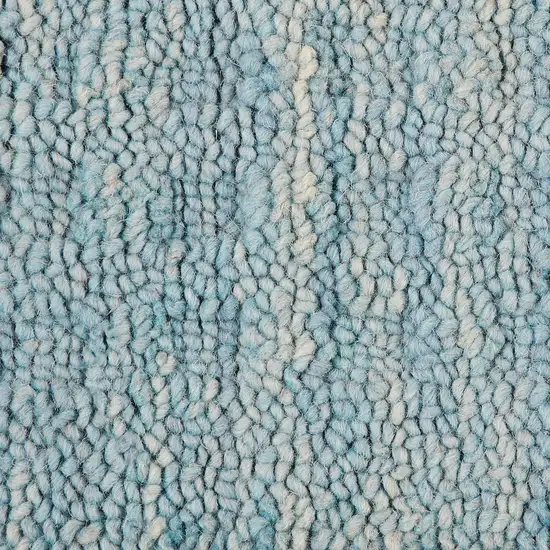 Blue Wool Shag Handmade Area Rug Photo 2