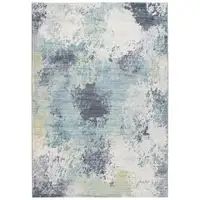 Photo of Blue Yellow Abstract Sky Runner Rug
