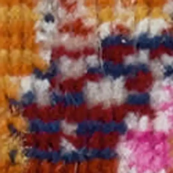 Blue Yellow And Red Floral Distressed Non Skid Area Rug Photo 4