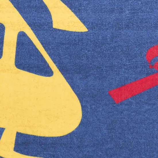 Blue Yellow And Red Helicopter Youthful Washable Area Rug Photo 6
