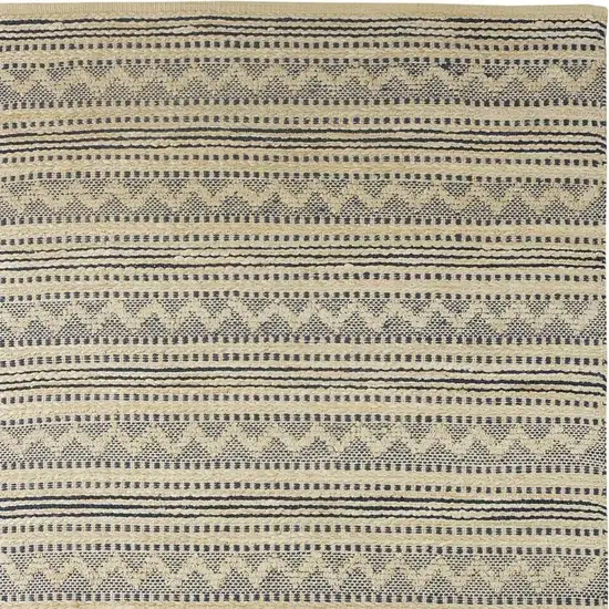 Blue and Beige Chevron Striped Area Rug Photo 5