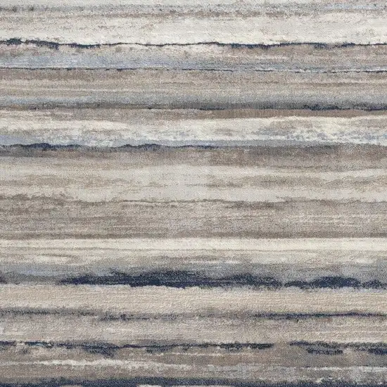 Blue And Beige Distressed Stripes Area Rug Photo 4