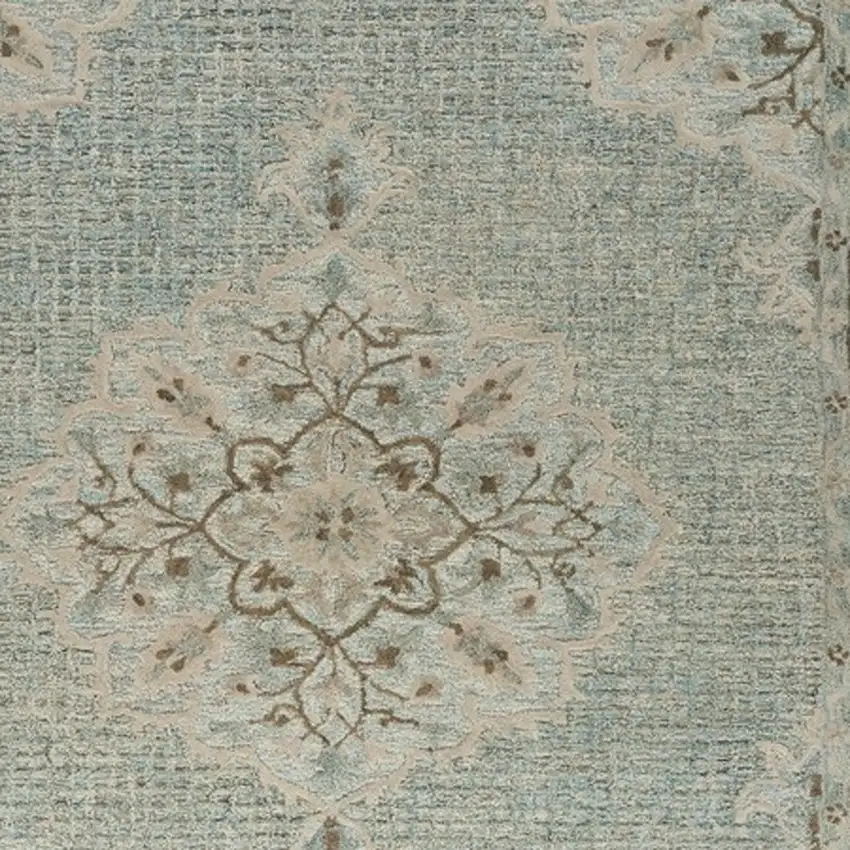 Blue Wool Hand Tufted Area Rug Photo 7