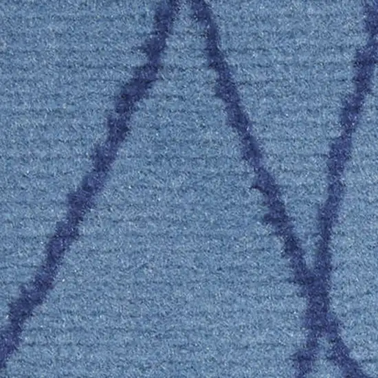 Blue and Beige Floral Power Loom Area Rug Photo 1