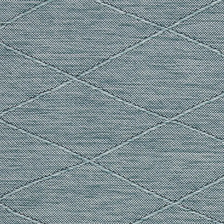 Blue and Beige Floral Power Loom Distressed Area Rug Photo 3