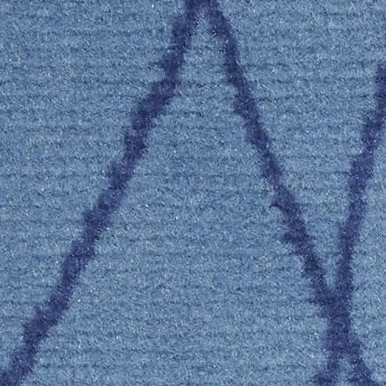 Blue And Beige Floral Vines Area Rug Photo 1