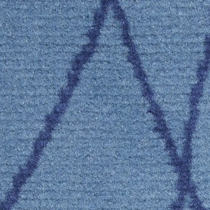 Blue And Beige Floral Vines Area Rug Photo 1