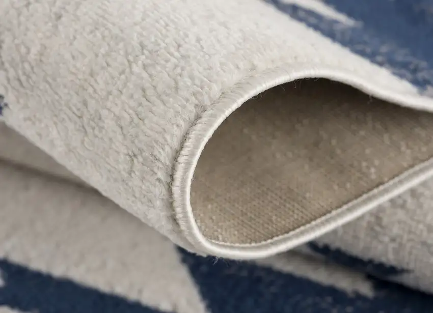 Blue and Beige Southwestern Non Skid Area Rug Photo 6