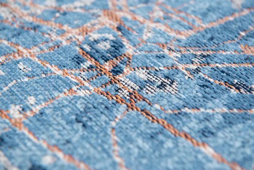 Blue and Black Abstract Non Skid Area Rug Photo 8