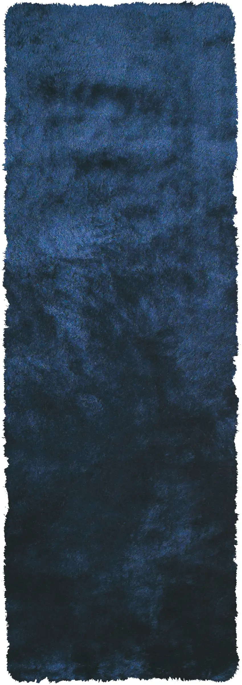 Blue and Black Shag Hand Tufted Runner Rug Photo 4