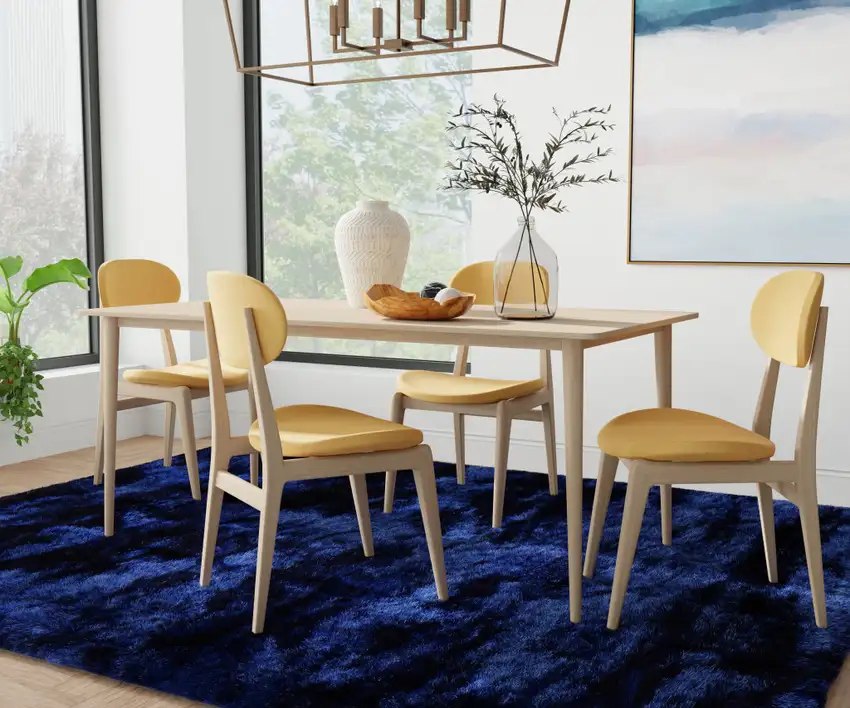 Blue and Black Shag Hand Tufted Runner Rug Photo 5