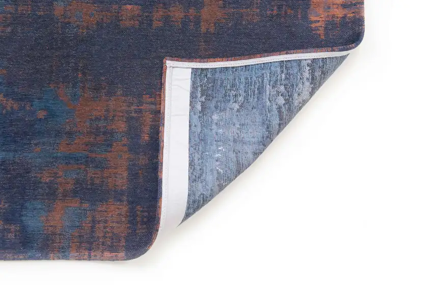 Blue and Brown Abstract Non Skid Area Rug Photo 4