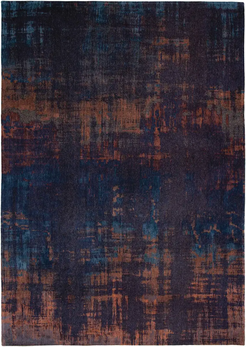 Blue and Brown Abstract Non Skid Area Rug Photo 2