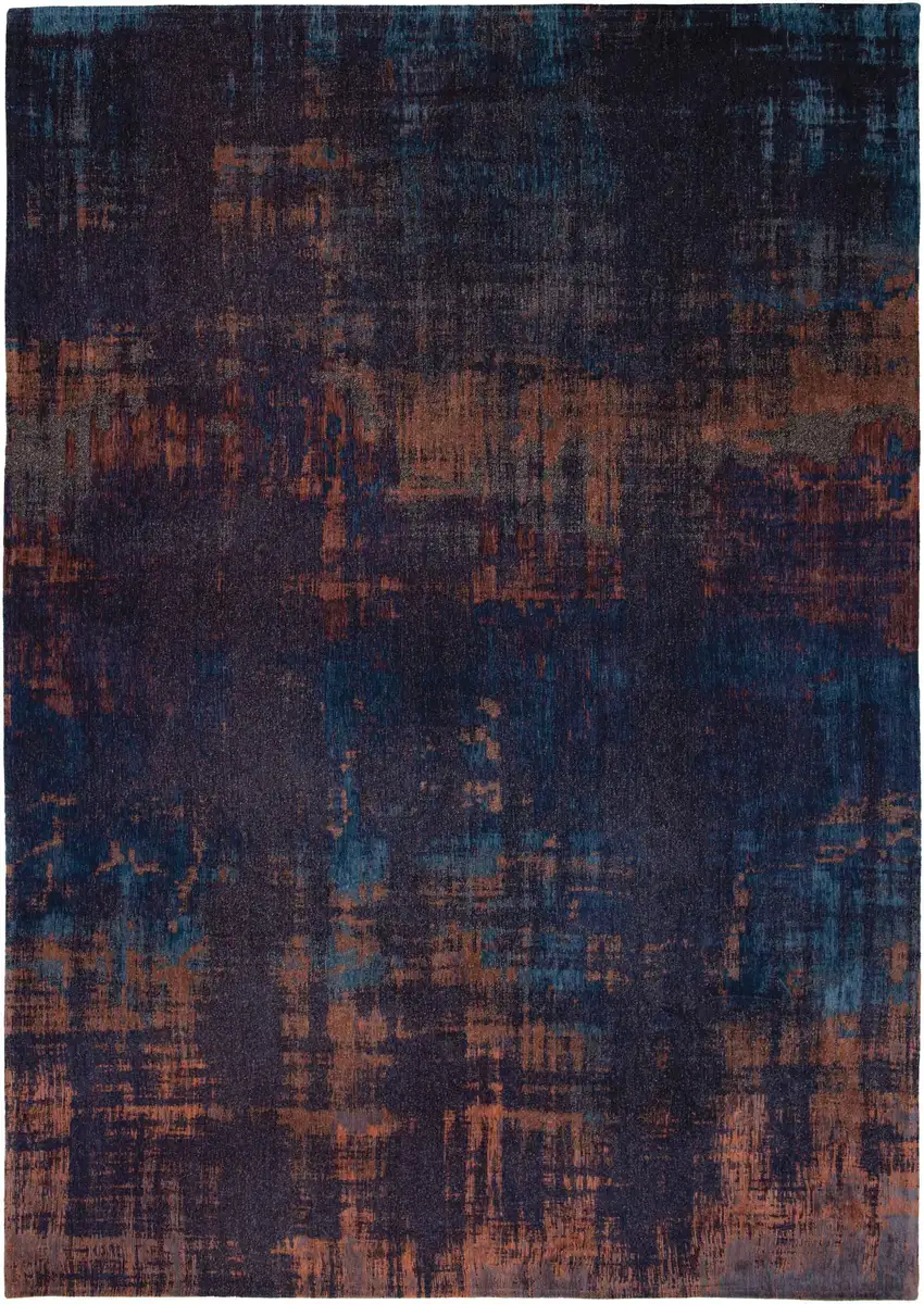 Blue and Brown Abstract Non Skid Area Rug Photo 6