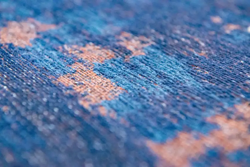 Blue and Brown Abstract Non Skid Area Rug Photo 8