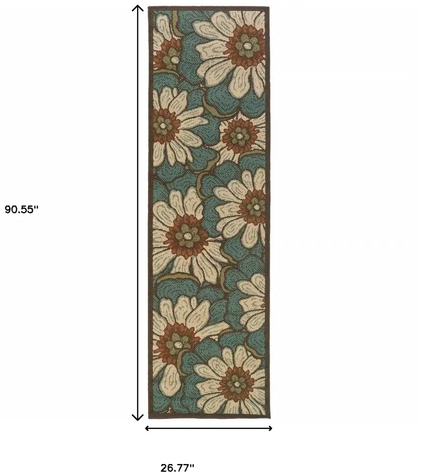 Blue Indoor Outdoor Area Rug Photo 5