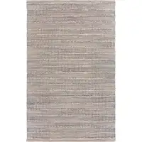 Photo of Blue and Cream Braided Jute Area Rug