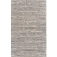 Photo of Blue and Cream Braided Jute Area Rug