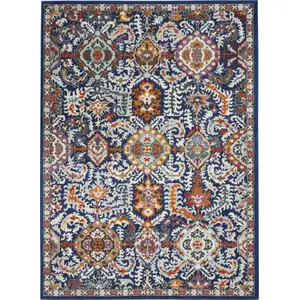 Photo of Blue and Gold Intricate Area Rug