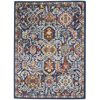 Photo of Blue and Gold Intricate Area Rug