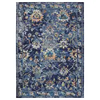 Photo of Blue and Gold Jacobean Area Rug