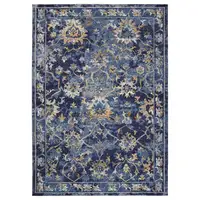 Photo of Blue and Gold Jacobean Area Rug