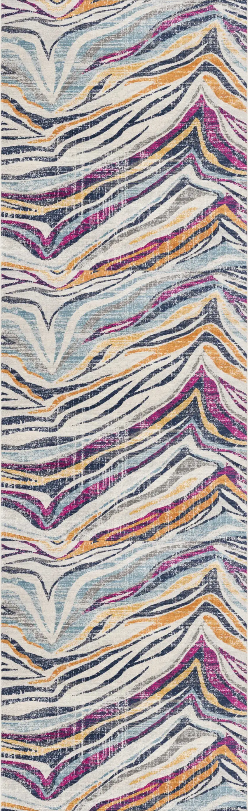 Blue And Gold Camouflage Dhurrie Area Rug Photo 5