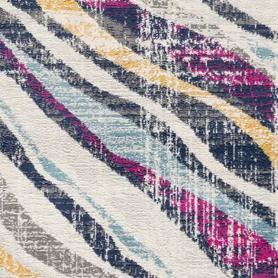 Blue and Gold Zebra Pattern Area Rug Photo 10