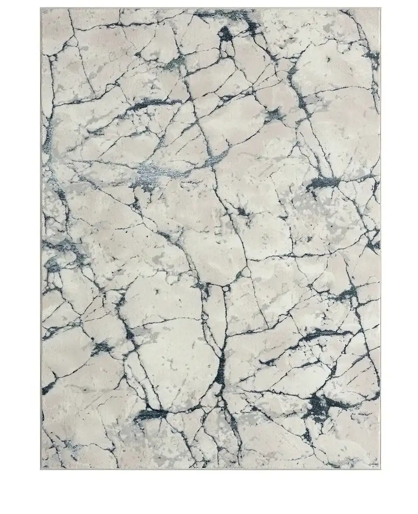 Blue and Gray Abstract Area Rug Photo 2