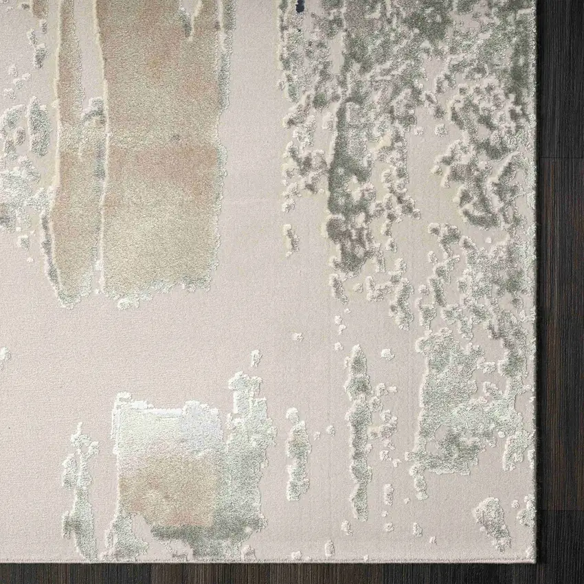 Blue and Gray Abstract Area Rug Photo 4
